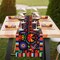 6pcs Linen Mexican Fiesta Table Runner Decoration 72×13inch Long Cinco De Mayo Dia De Los Muertos Runners Farmhouse Runner Day of The Dead Decor and Supplies for Kitchen Dining Home Table Decoration
